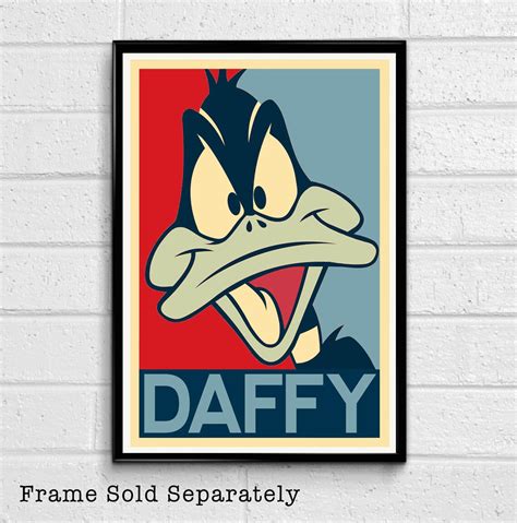 Daffy Duck Pop Art Illustration Looney Tunes Warner Bros Etsy