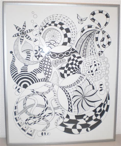 Zentangle Made By Mariska Den Boer 19 50x70 Cm Zentangle Art