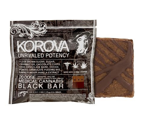 Korova 1000mg Black Bar Brownie Edibles Order Weed Online From Green
