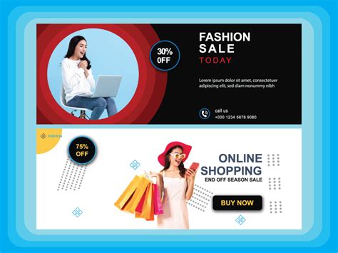Online Fashion Shop Shopping Super Sale Social Media Banner - UpLabs