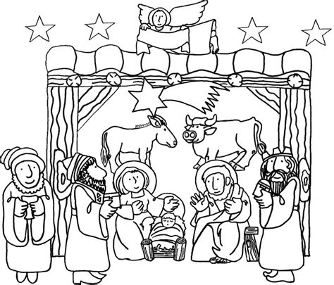 Nacimiento De Jesus Para Colorear ~ Dibujos Para Colorear Infantil