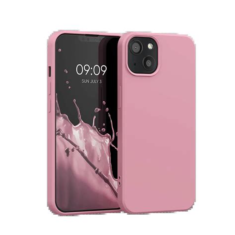 Rose Silicone Iphone 14 Case Pink Silicone Iphone 14 Case