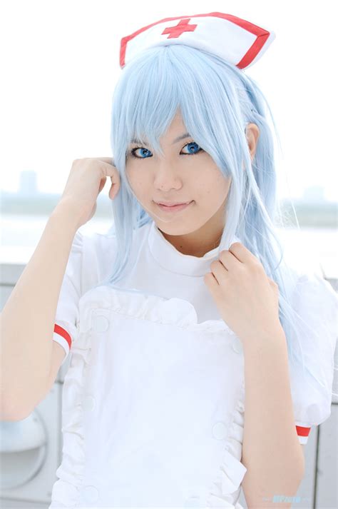 The Big Imageboard Tbib Blue Hair Cosplay Kouno Tooru Kouzuki Suzuka Nurse Nurse Uniform
