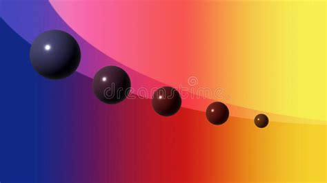 3d Rendering Of Colorful Spheres Of Balls On Colorful Gradient