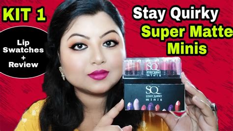 Stay Quirky Super Matte Mini Lipstick Review And Swatches Kit 1