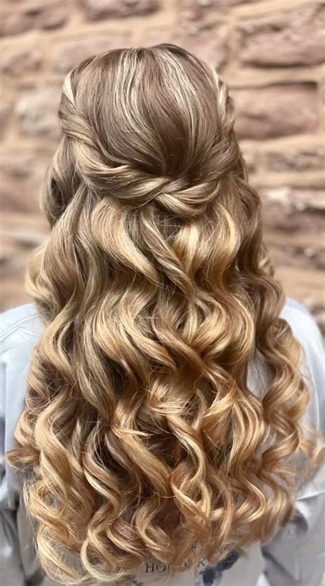 45 Half Up Half Down Prom Hairstyles Voluminous Half Up Style With