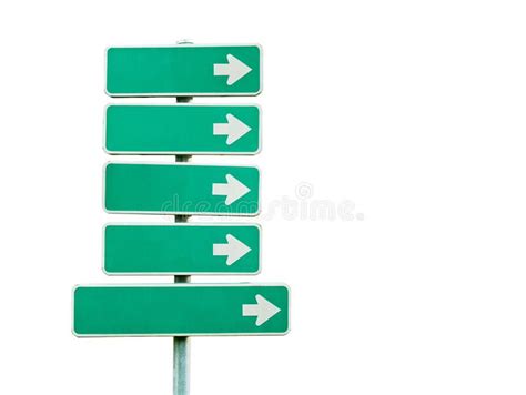 336 Blank Directional Road Signs Isolated White Background Stock Photos