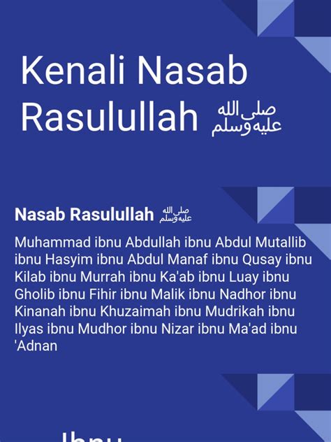 Nasab Rasulullah Pdf