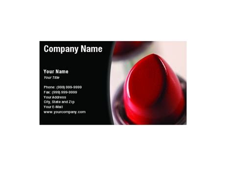 Makeup Artist Business Card Samples