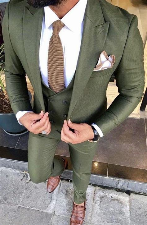 men suit wedding 3 piece olive green suit men groom wear suit etsy green wedding suit groom