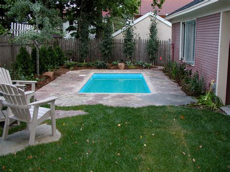 Small Urban Backyard Pool Traditional Pool