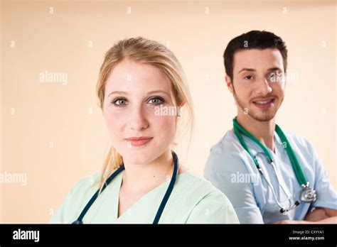 Male And Female Nurses Stock Photo Alamy