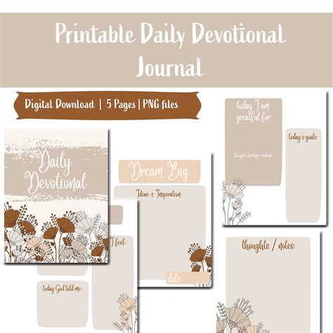 Daily Devotional Journal Digital Printable — Bessie Roaming
