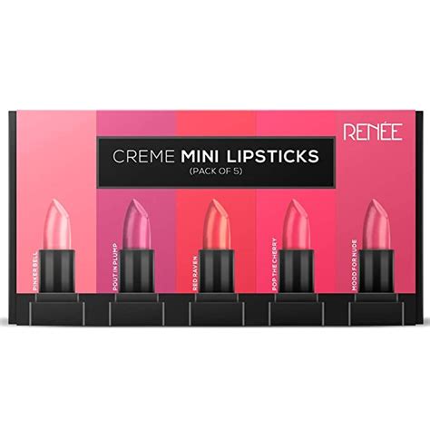Buy Renee Creme Mini Lipstick Pack Of 5 165gm 5 Creme Combo