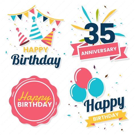 Happy Birthday Vector Logo For Banner 328158 Vector Art At Vecteezy