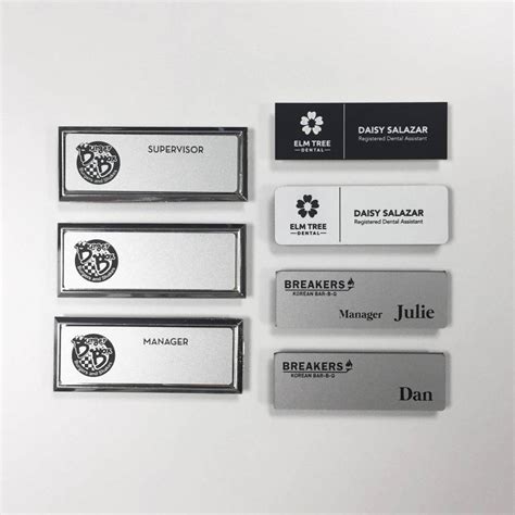 Rotating Clip And Pin Custom Engraved Name Badge Deputy Manager Sales