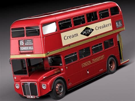 Buses can have a capacity as high as 300 passengers. Routemaster London Double Decker Bus 3D Model MAX OBJ 3DS FBX C4D LWO LW LWS - CGTrader.com
