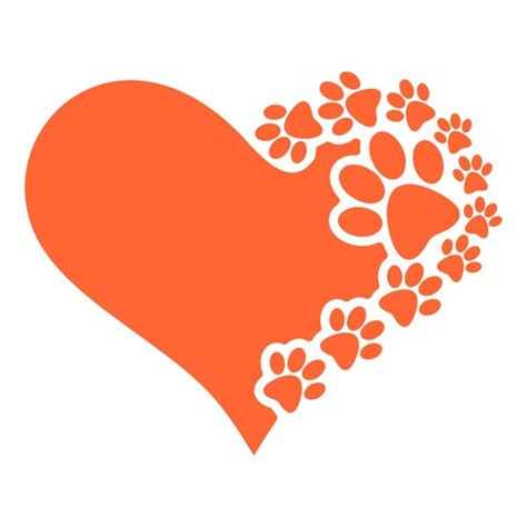 Dog Heart Paws Cuttable Design Png Dxf Svg And Eps File For Etsy