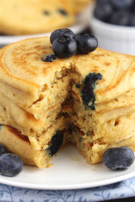The Ultimate Healthy Blueberry Buttermilk Pancakes Amys Healthy Baking