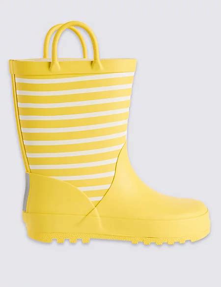 Kids Striped Wellies 5 Small 12 Small Mands