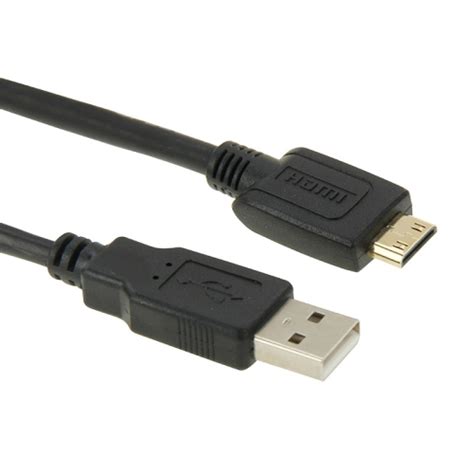 Search newegg.com for usb to hdmi adapter. USB 2.0 & Mini HDMI Male to USB 2.0 & HDMI Female Adapter ...