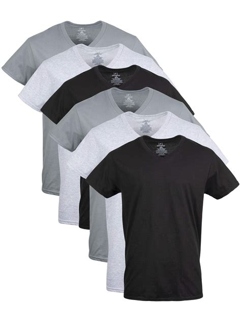 George Mens Assorted V Neck T Shirts 6 Pack