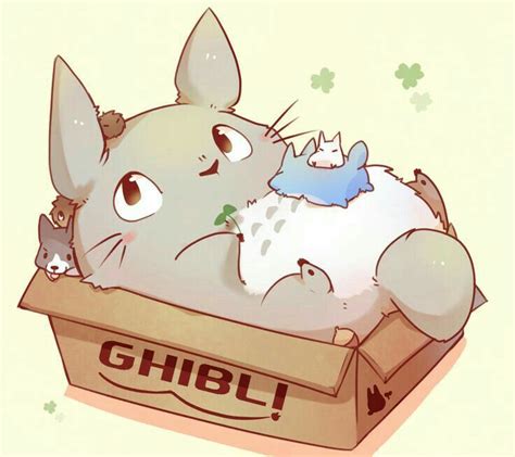 My Neighbor Totoro Cute Box Puppies Text Studio Ghibli Totoro