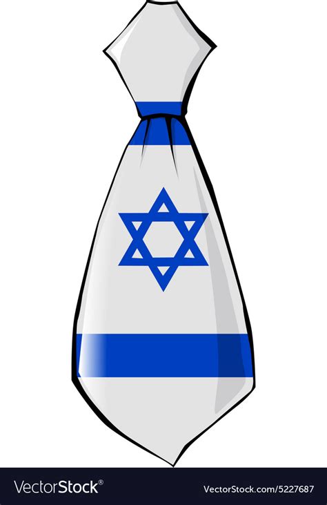 Necktie In National Colours Of Israel Royalty Free Vector