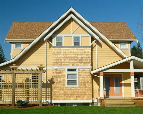 New Home Exterior Yellow Siding Stock Image Image Of Siding Large