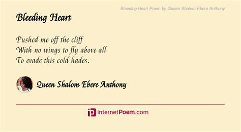 Bleeding Heart Poem By Queen Shalom Ebere Anthony
