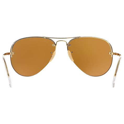ray ban rb3449 aviator sunglasses gold mirror pink at john lewis and partners