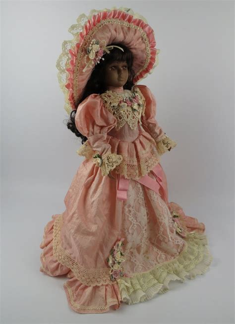 vintage african porcelain doll collectible black doll etsy