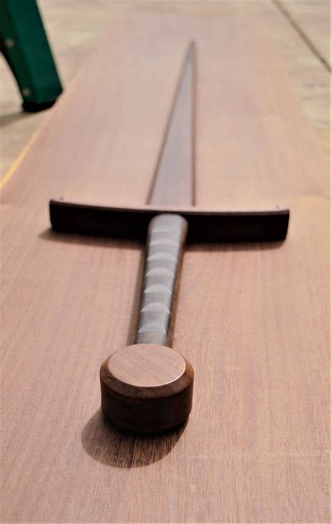 Handmade Longsword With Hardwood Scabbard Etsy Wooden Sword