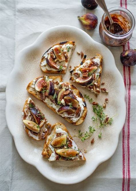 Fig And Ricotta Bruschetta White On Rice Couple Fig Appetizer Recipes