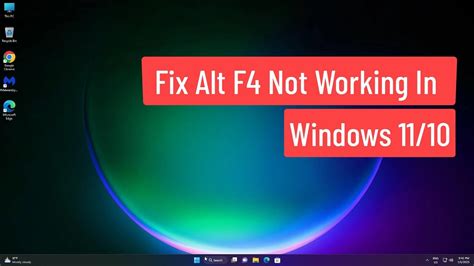 Fix Alt F4 Not Working In Windows 1110 Youtube