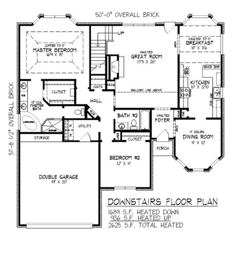 European Style House Plan 4 Beds 3 Baths 2625 Sqft Plan 424 6