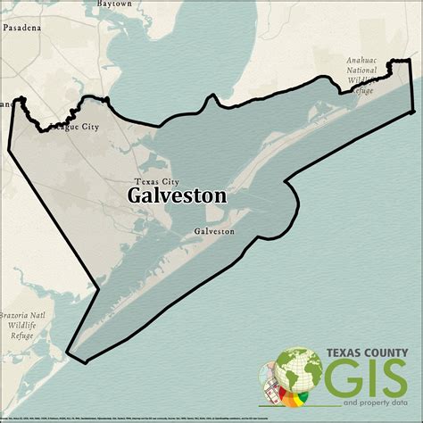 Galveston County Shapefile and Property Data - Texas County GIS Data