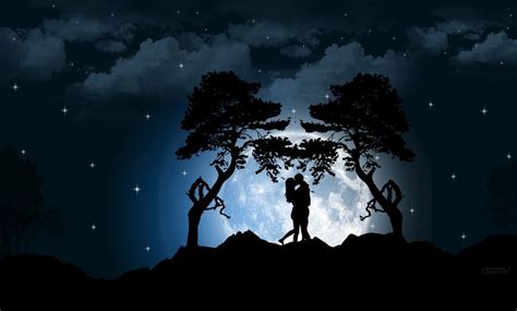 Moonlight Kisses By Casanovart On Deviantart Love Images Couple