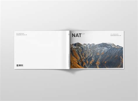Download A4 Landscape Book Mockup Free - Free Download Mockup