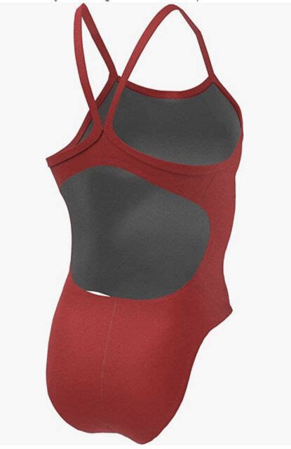 Nike Womens Hydrastrong Solid Red Racerback One Piece Swimsuit 11074