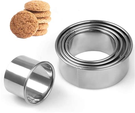 Round Cookie Cutters Juyoo Metal Pastry Cutter Stainless Steel Biscuit