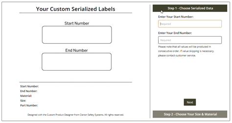 How To Create Your Own Custom Serial Number Label Clarion Safety Systems