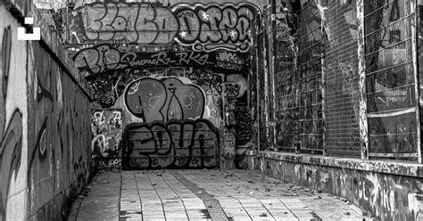 Grayscale Photo Of Graffiti On Wall Photo Free Paris Image On Unsplash