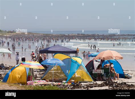 African People On Melkbosstrand Beach Near Cape Town South Africa