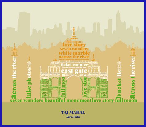 As of january 20th, a cap sets the number of indian visitors but just because you can't enter the taj mahal doesn't mean you can't see it. We Illustrated The World's Top Landmarks In Words Used To Describe Them | Bored Panda