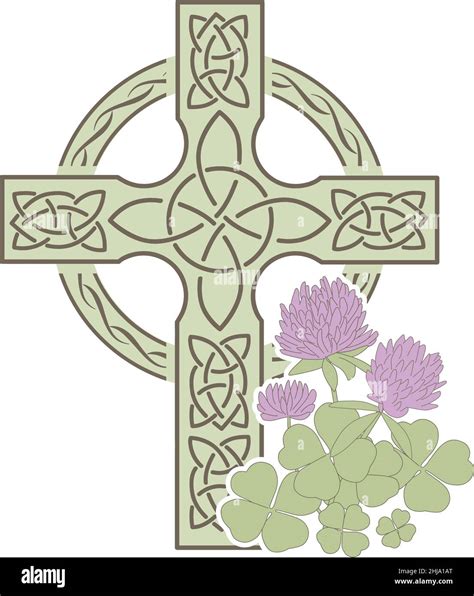 Celtic Cross Shamrock Flower Stock Vector Image And Art Alamy