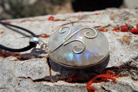 Moonstone Pendant Silver Handmade Necklace Sterling 925 Gemstone