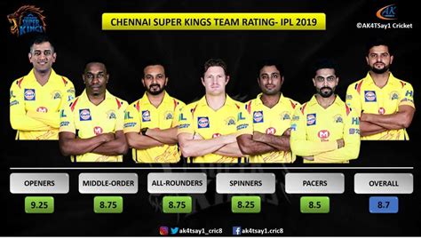 Ipl Chennai Super Kings Csk Team Rating Analysis