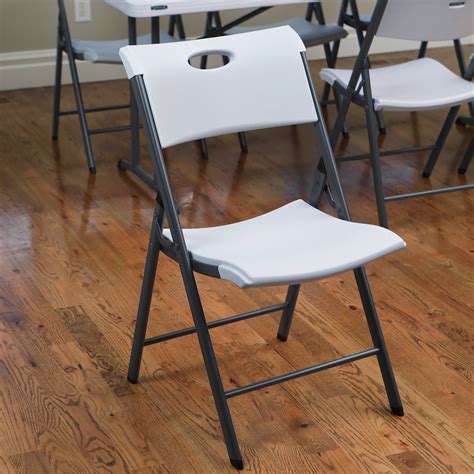 Lifetime 80643 White Folding Chair With Carrying Handle 4pack