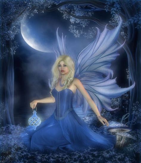 Blue Fae In Moonlight By Capergirl42 On Deviantart Fairy Angel Fairy